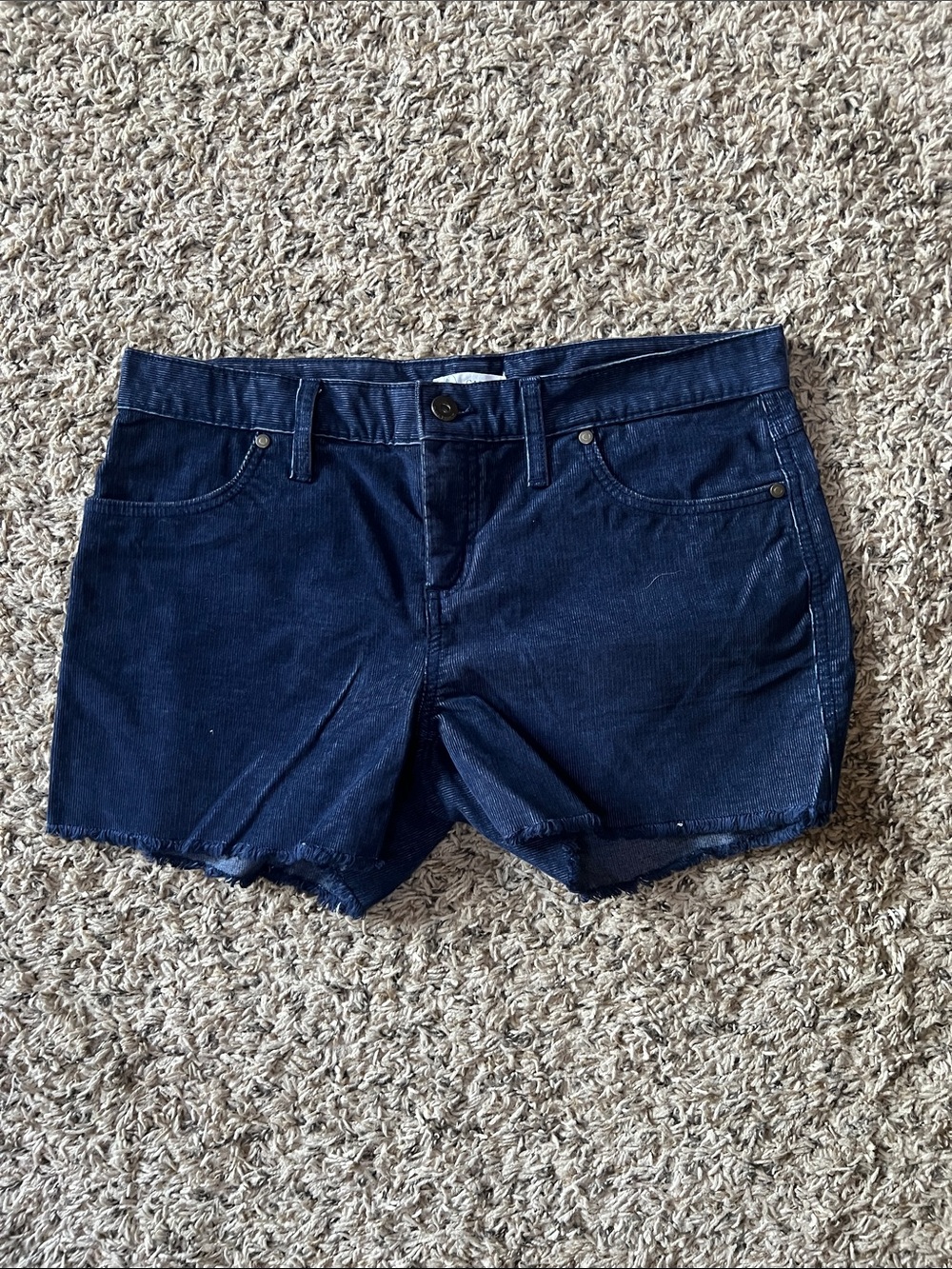 Carve Designs Navy Corduroy Shortalls Style Jean Shorts